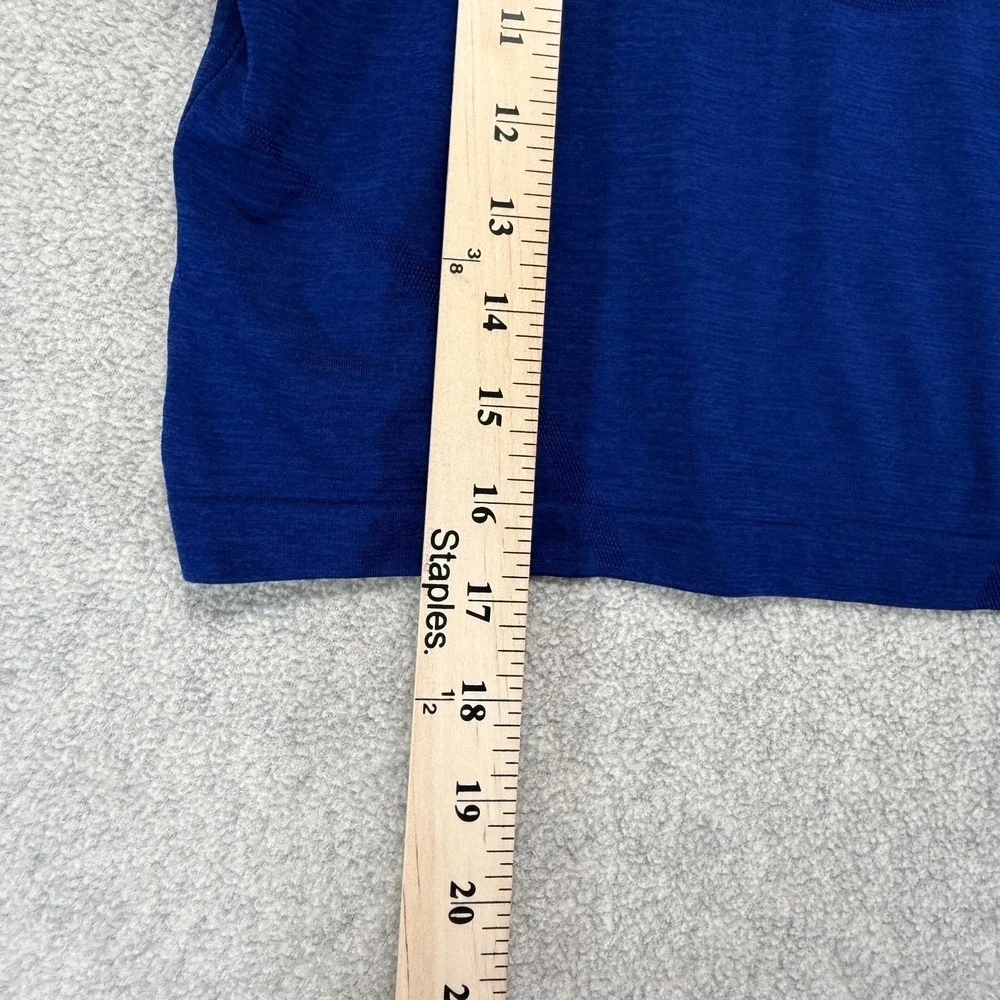 Lululemon Womens Swiftly Tech Cropped Top Cobalt Blue Short Sleeve Lightweight 6